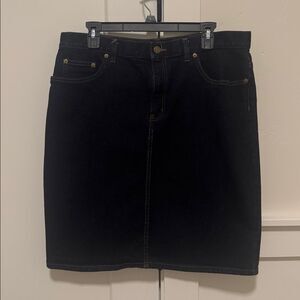 LRL Lauren Jeans CO. Ralph Lauren Dark Wash Blue Denim Skirt Women’s Size 14 EUC